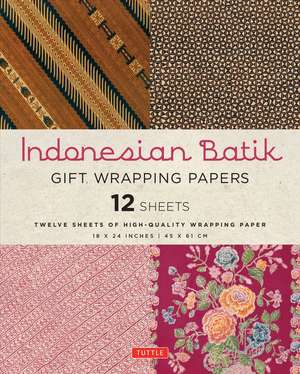 Indonesian Batik Gift Wrapping Papers - 12 Sheets: 18 x 24 inch (45 x 61 cm) Wrapping Paper de Periplus Editors