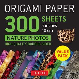 Origami Paper 300 sheets Nature Photo Patterns 4" (10 cm): Tuttle Origami Paper: Double-Sided Origami Sheets Printed with 12 Different Designs de Tuttle Studio