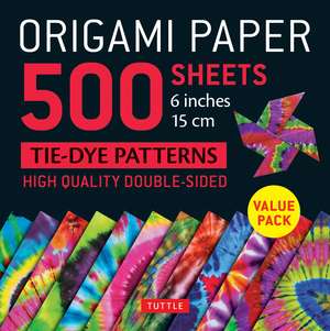 Origami Paper 500 sheets Tie-Dye Patterns 6" (15 cm): Double-Sided Origami Sheets Printed with 12 Designs (Instructions for 6 Projects Included) de Tuttle Studio