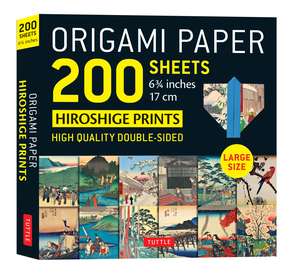 Origami Paper 200 sheets Hiroshige Prints 6 3/4" (17 cm): Double Sided Origami Sheets With 12 Different Woodblock Prints (Instructions for 6 Projects Included) de Tuttle Studio