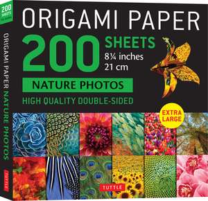 Origami Paper 200 sheets Nature Photos 8 1/4" (21 cm): Double-Sided Origami Sheets Printed with 12 Photographs (Instructions for 6 Projects Included) de Tuttle Studio