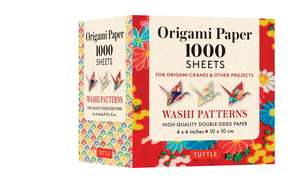 Origami Paper Washi Patterns 1,000 sheets 4" (10 cm): Tuttle Origami Paper: Double-Sided Origami Sheets Printed with 12 Different Designs (Instructions for Origami Crane Included) de Tuttle Studio