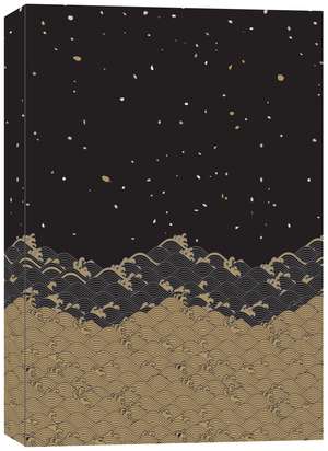 Golden Waves Dotted Hardcover Journal: Blank Notebook with Ribbon Bookmark de Tuttle Studio