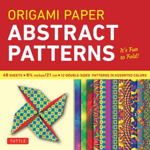 Origami Paper - Abstract Patterns - 8 1/4" - 48 Sheets: Tuttle Origami Paper: Large Origami Sheets Printed with 12 Different Designs: Instructions for 6 Projects Included de Tuttle Studio