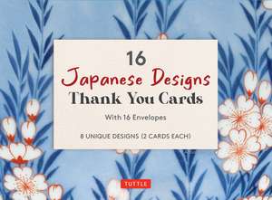 16 Thank You Cards Japanese Designs: 4 1/2 x 3 inch blank cards in 8 Lovely Designs (2 each) with 16 Envelopes de Tuttle Studio