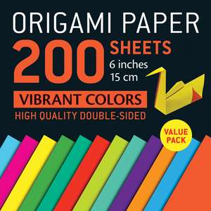 Origami Paper 200 sheets Vibrant Colors 6" (15 cm) de Tuttle Studio