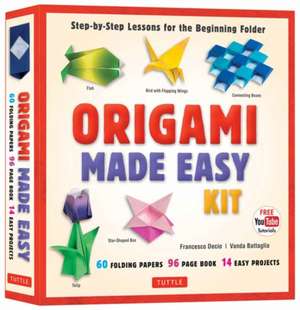 Origami Made Easy Kit: Step-by-Step Lessons for the Beginning Folder: Kit with Origami Book, 14 Projects, 60 Origami Papers, & Video Tutorial de Vanda Battaglia