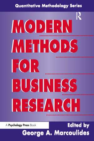 Modern Methods for Business Research de George A. Marcoulides