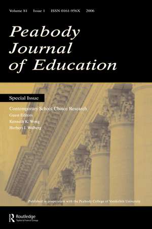 Contemporary School Choice Research Pje V81#1 de Camilla Benbow