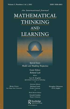 Models and Modeling Perspectives: A Special Double Issue of mathematical Thinking and Learning de Richard A. Lesh