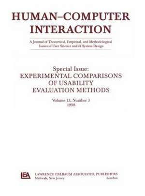 Experimental Comparisons of Usability Evaluation Methods: A Special Issue of Human-Computer Interaction de Gary A. Olson