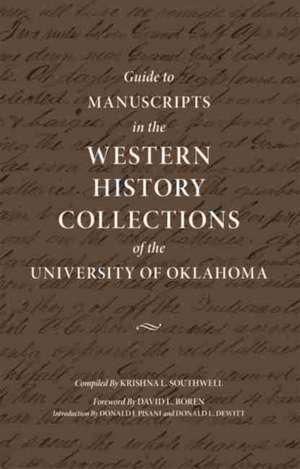 Guide to Manuscripts in the Western History Collections of the University of Oklahoma de University of Oklahoma