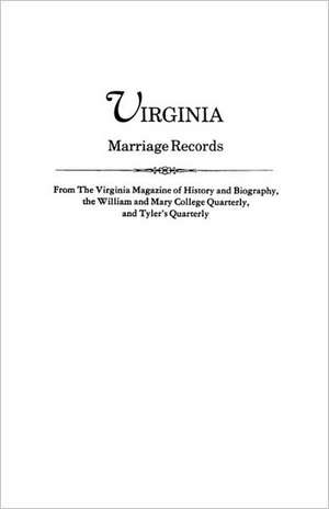 Virginia Marriage Records de Virginia