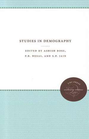 Studies in Demography de Ashish Bose