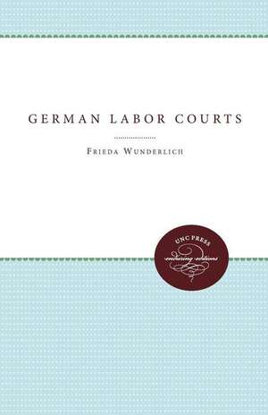 German Labor Courts de Frieda Wunderlich