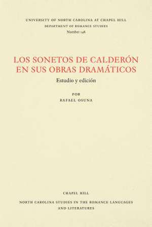 Los Sonetos de Calderón en sus obras dramáticos de Rafael Osuna