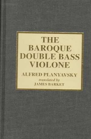 The Baroque Double Bass Violone de Alfred Planyavsky