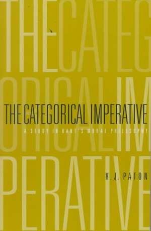 Categorical Imperative de H J Paton