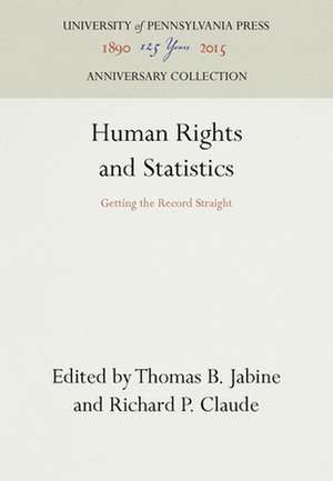 Human Rights and Statistics – Getting the Record Straight de Thomas B. Jabine