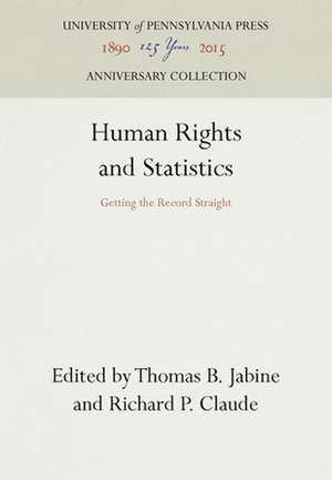 Human Rights and Statistics de Thomas B Jabine