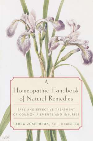 A Homeopathic Handbook of Natural Remedies: Safe and Effective Treatment of Common Ailments and Injuries de Laura Josephson