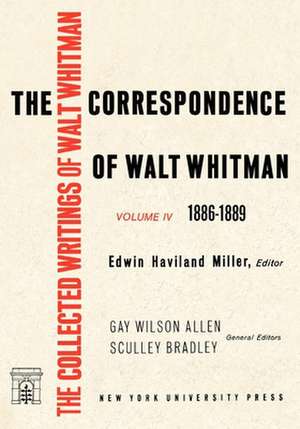 The Correspondence of Walt Whitman (Vol. 4) de Eric Miller