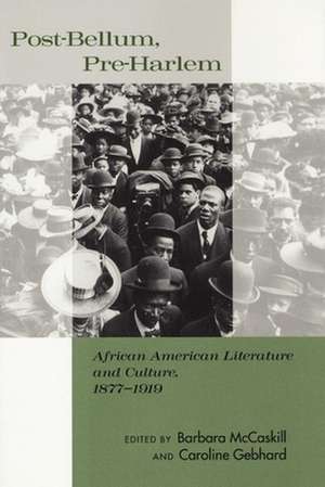 Post–Bellum, Pre–Harlem – African American Literature and Culture, 1877–1919 de Barbara Mccaskill