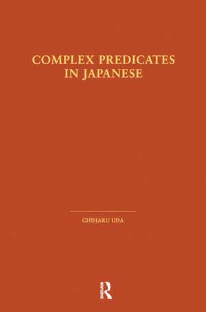 Complex Predicates in Japanese de Chiharu Uda