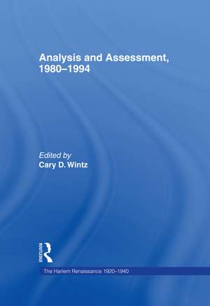 Analysis and Assessment, 1980-1994 de Cary D. Wintz