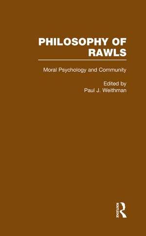 Moral Psychology and Community: Philosophy of Rawls de Henry Richardson