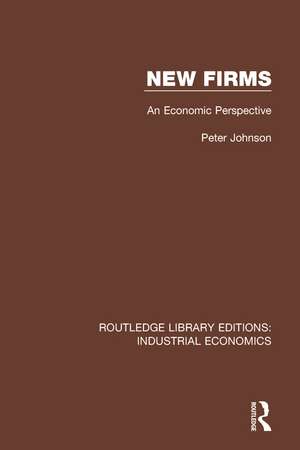 New Firms: An Economic Perspective de Peter Johnson