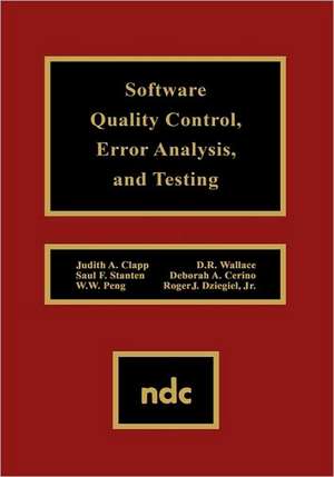 Software Quality Control, Error, Analysis de Judith Clapp