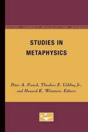 Studies in Metaphysics de Peter A. French