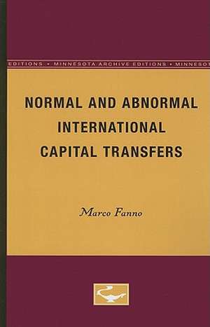 Normal and Abnormal International Capital Transfers de Marco Fanno