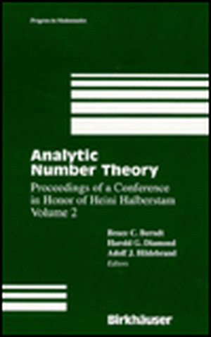 Analytic Number Theory:The Halberstam Festschrift 2 de Bruce C. Berndt