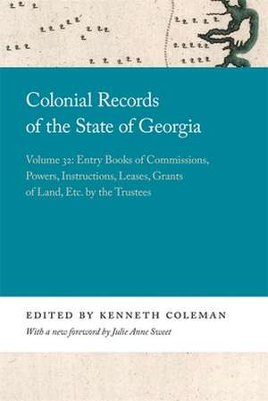 Colonial Records of the State of Georgia de Kenneth Coleman