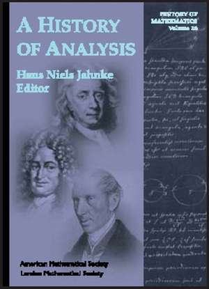 A History of Analysis de Hans Niels Jahnke