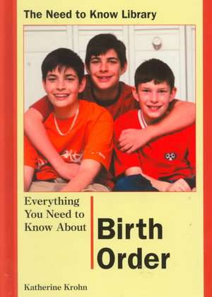 Birth Order de Katherine E. Krohn