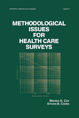 Methodological Issues for Health Care Surveys de B. M. Cox