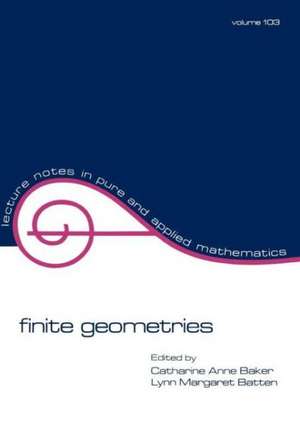 Finite Geometries de Baker