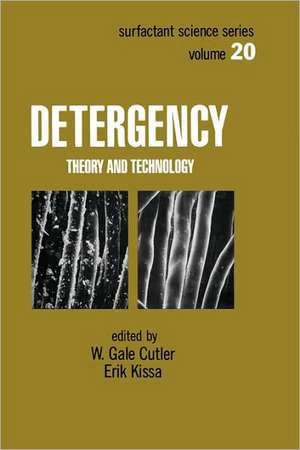 Detergency: Theory and Technology de G. Cutler