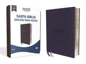 NVI, Santa Biblia, Texto revisado 2022, Edición para Notas, Leathersoft, Azul Marino, Palabras de Jesús en Rojo de Nueva Versión Internacional