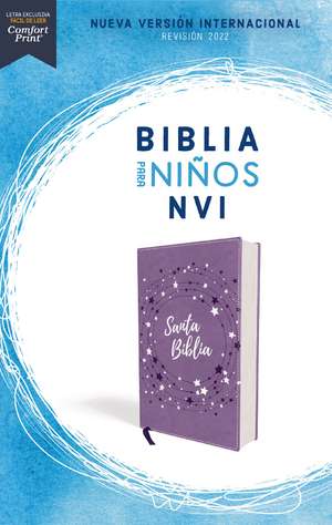 Biblia para Niños NVI, Texto revisado 2022, Leathersoft, Lavanda, Comfort Print de Nueva Versión Internacional