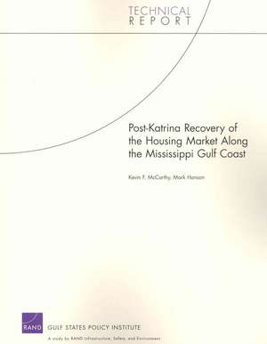 Post-Katrina Recovery of the Housing Market Along the Mississippi Gulf Coast de Kevin F. McCarthy