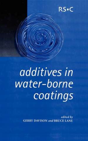 Additives in Water-Borne Coatings: Rsc de Royal Society of Chemistry