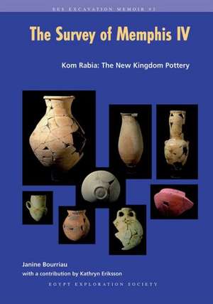 The Survey of Memphis IV: Kom Rabia: The New Kingdom Pottery de Janine Bourriau