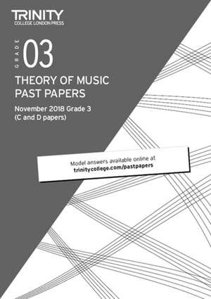 Trinity College London Theory of Music Past Papers (Nov 2018) Grade 3 de Trinity College London