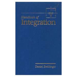 The Handbook of Integration de Daniel Zwillinger