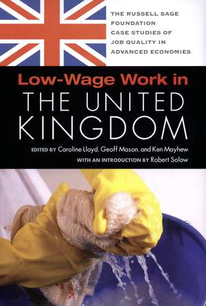 Low-Wage Work in the United Kingdom de Caroline Lloyd