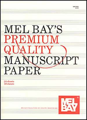 Premium Quality Manuscript Paper Ten-Stave Quire (24) de Mel Bay Publications Inc